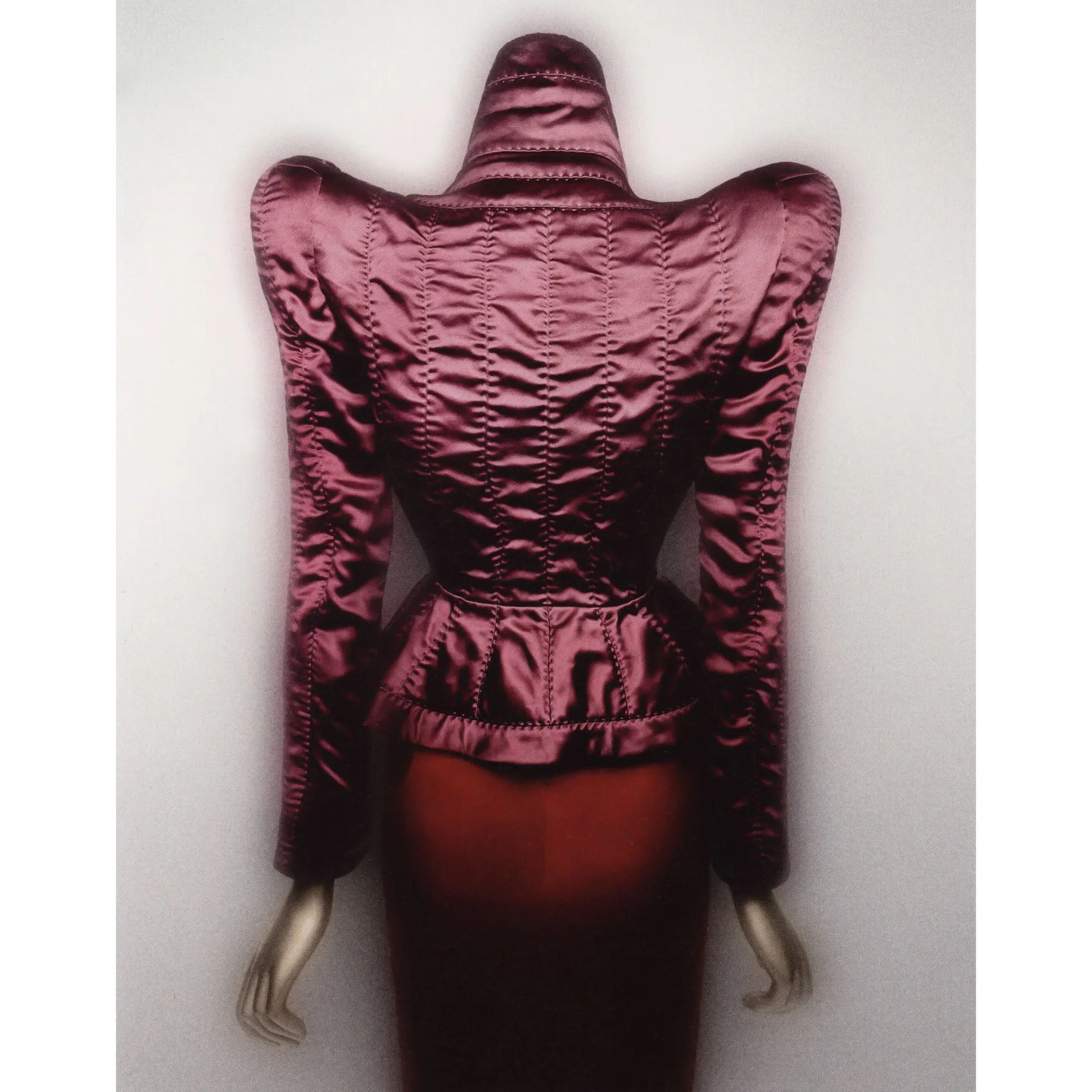 2004 Burgundy Velvet and Silk Two-Piece Skirt and Jacket Suit