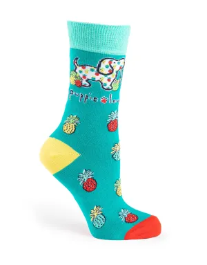 ADULT CREW SOCK, PINEAPPLE PUP