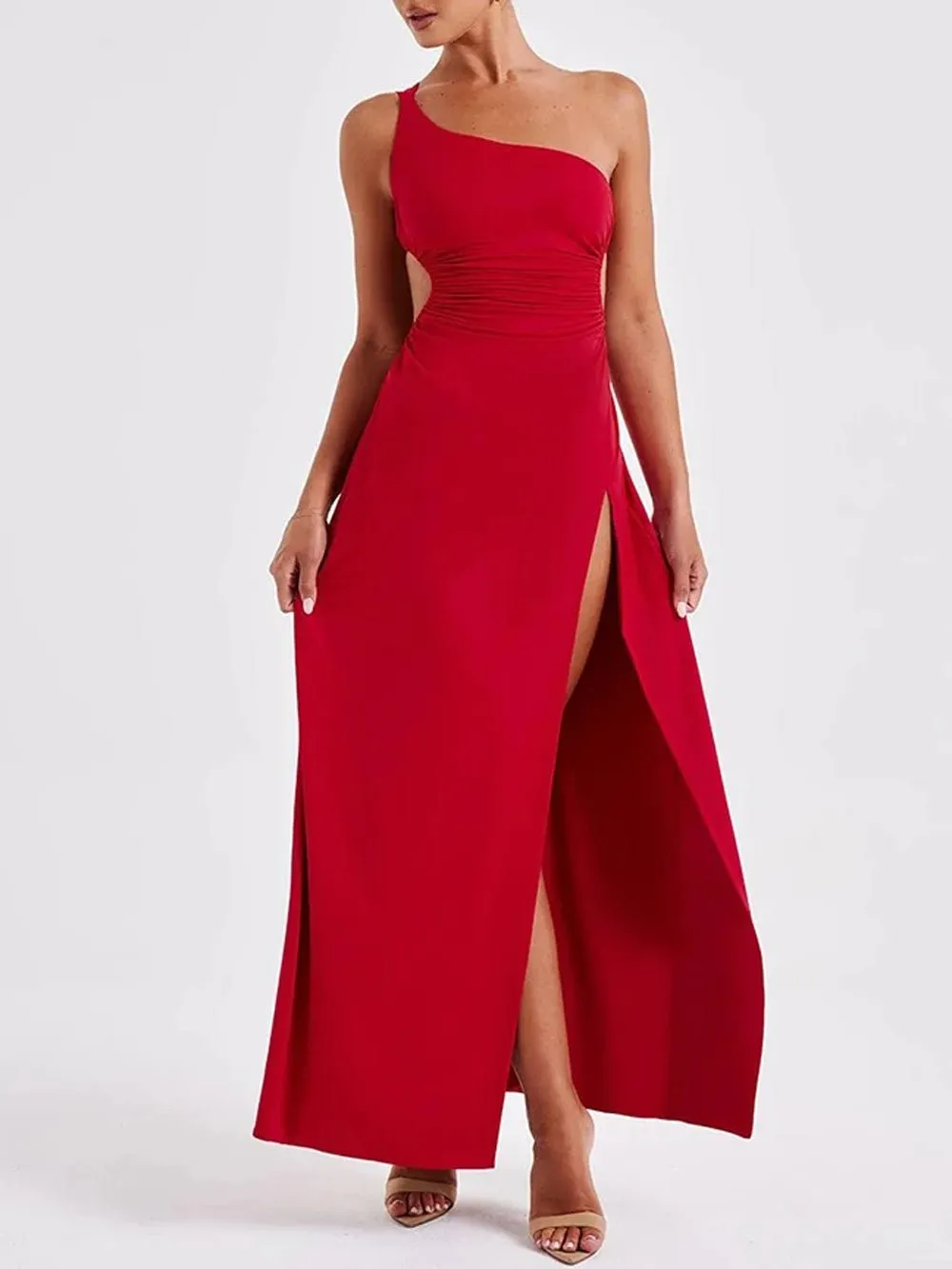 Angela Off Shoulder Backless Maxi Dress