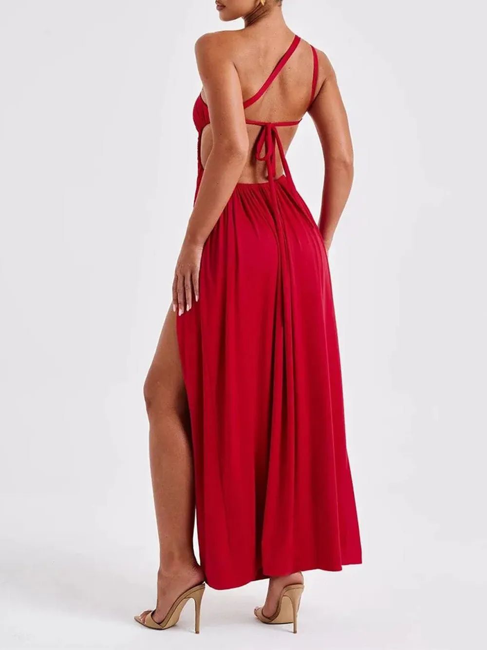 Angela Off Shoulder Backless Maxi Dress