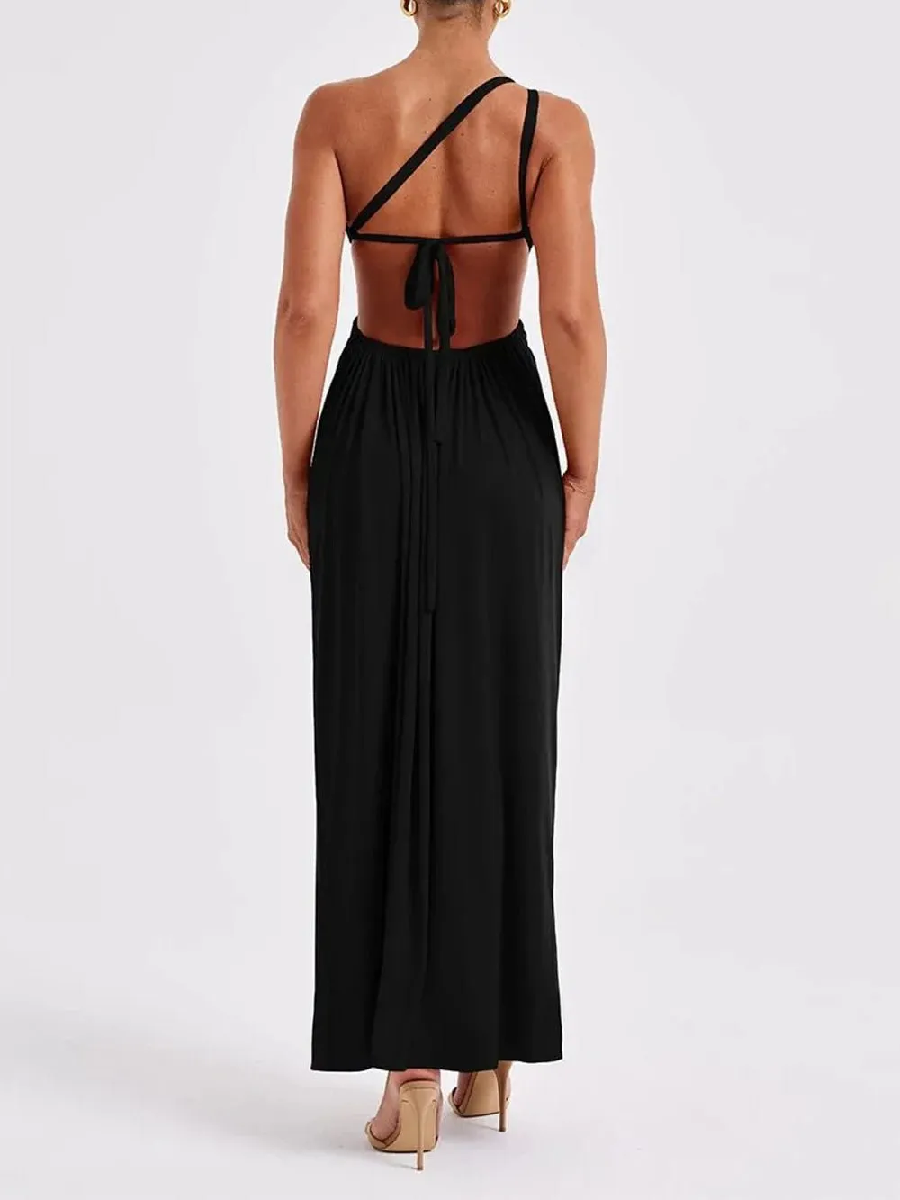 Angela Off Shoulder Backless Maxi Dress