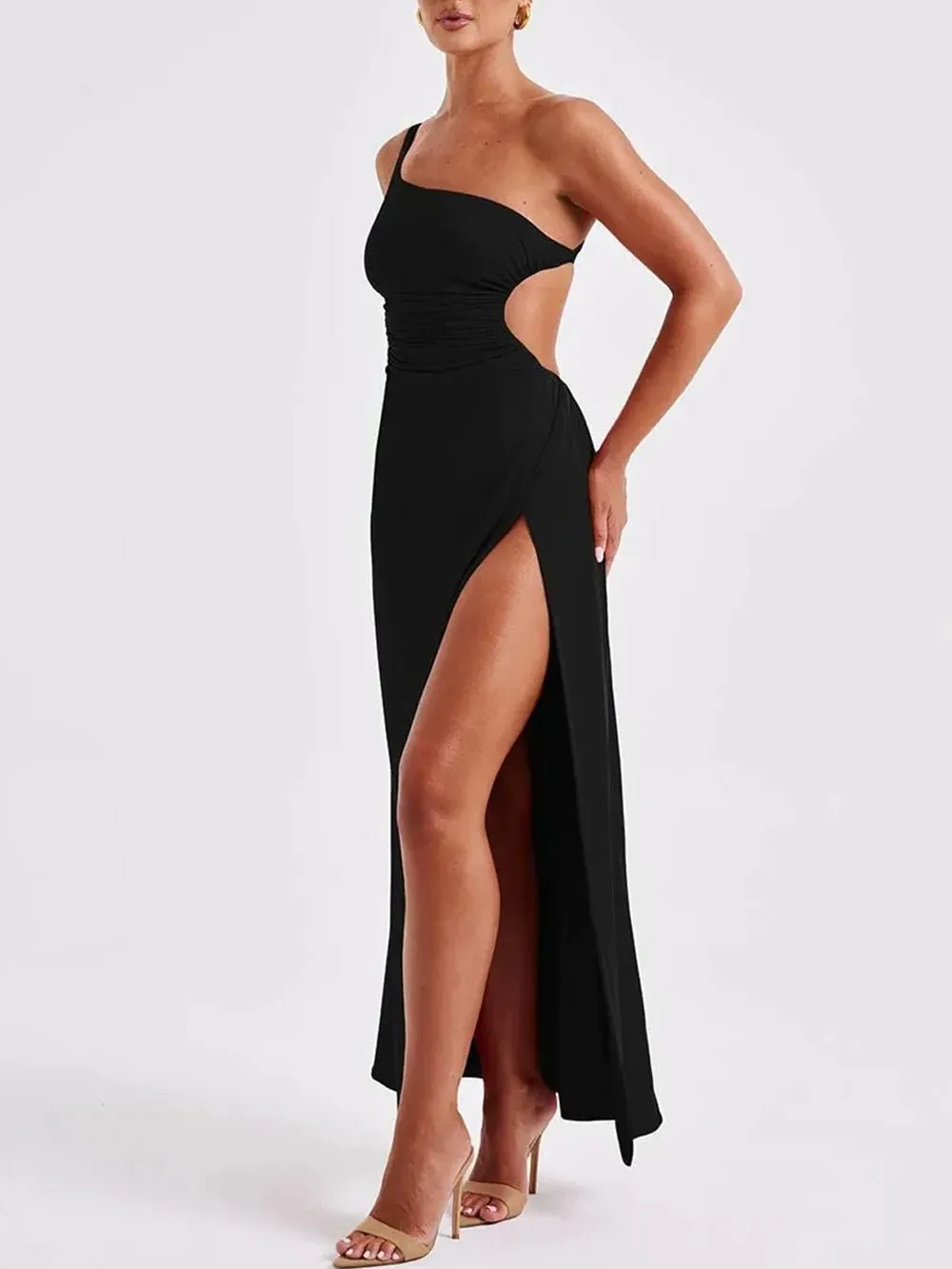 Angela Off Shoulder Backless Maxi Dress