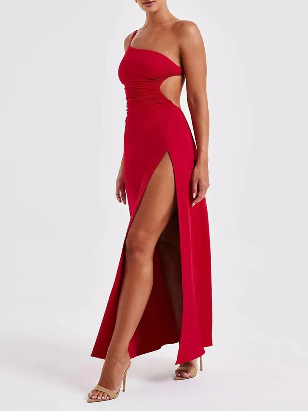 Angela Off Shoulder Backless Maxi Dress