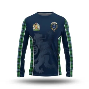 Arbuthnot Ancient Tartan Long Sleeve T-Shirt with Family Crest and Lion Rampant Vibes Sport Style