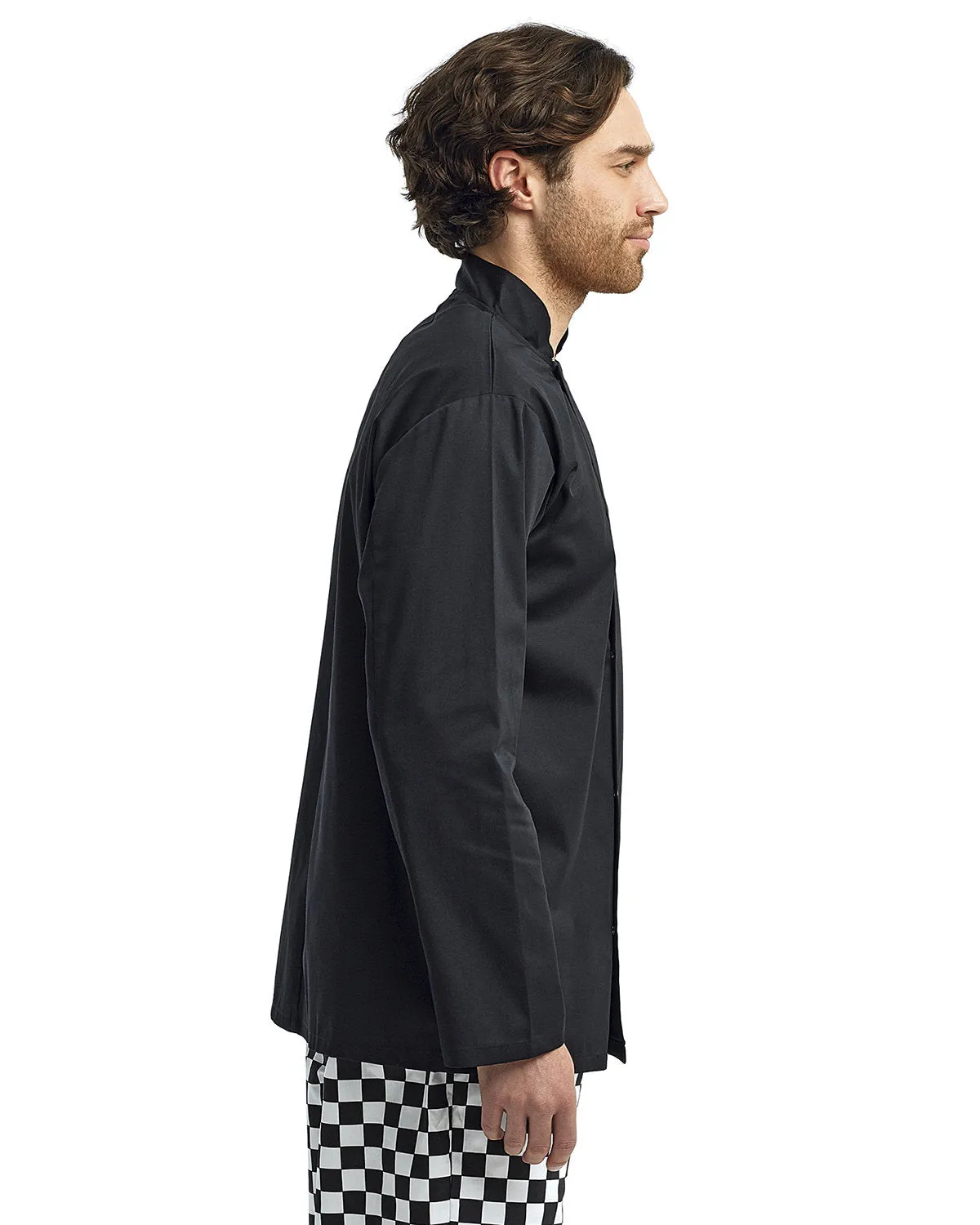 Artisan Collection by Reprime Unisex Studded Front Long-Sleeve Chef's Jacket