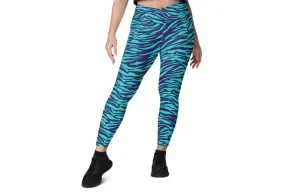 Azure Zebra leggings with pockets