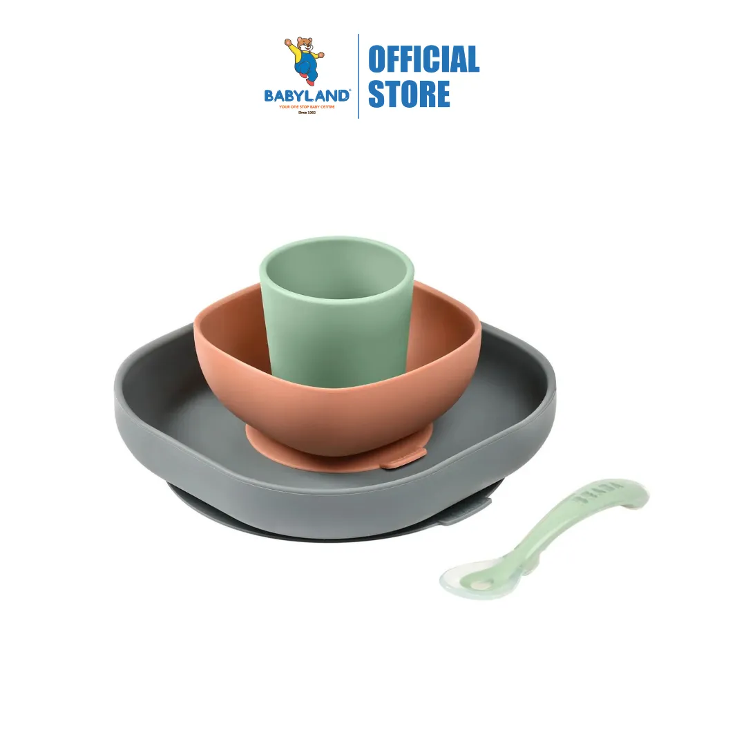 Beaba Silicone Suction Meal Set - Mineral 4m 