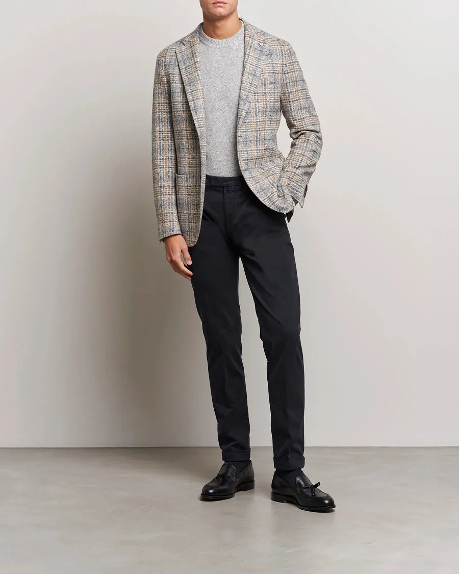 Beige Check Cotton Jersey Contemporary Fit Sport Jacket - L.B.M 1911