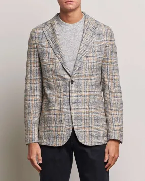 Beige Check Cotton Jersey Contemporary Fit Sport Jacket - L.B.M 1911