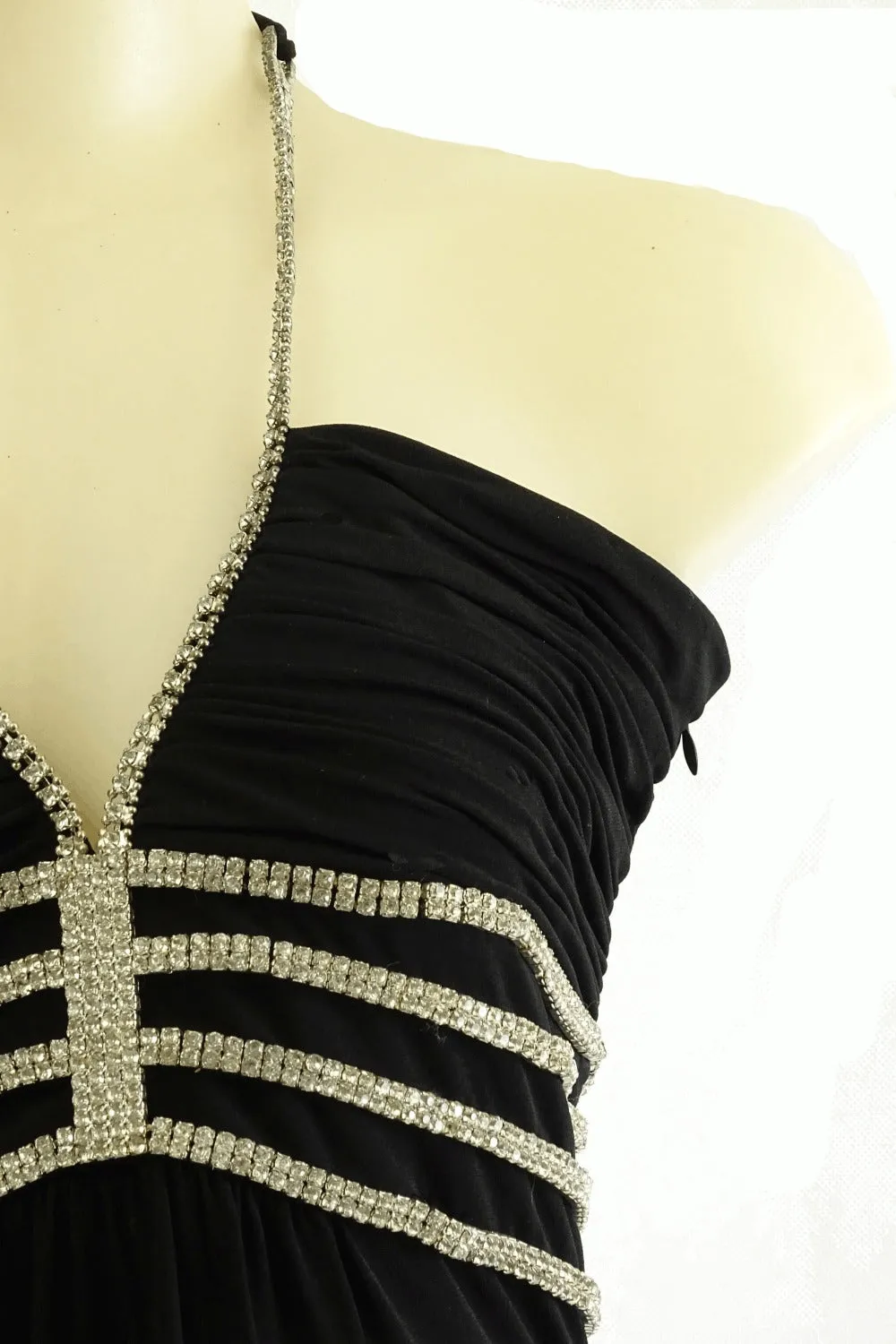 Beyond Black Dress With Silver Stones Throughout the Top Half Of The Dress 12