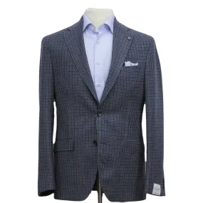 Blue & Black Mini Check Midland Contemporary Wool Sport Jacket - Jack Victor