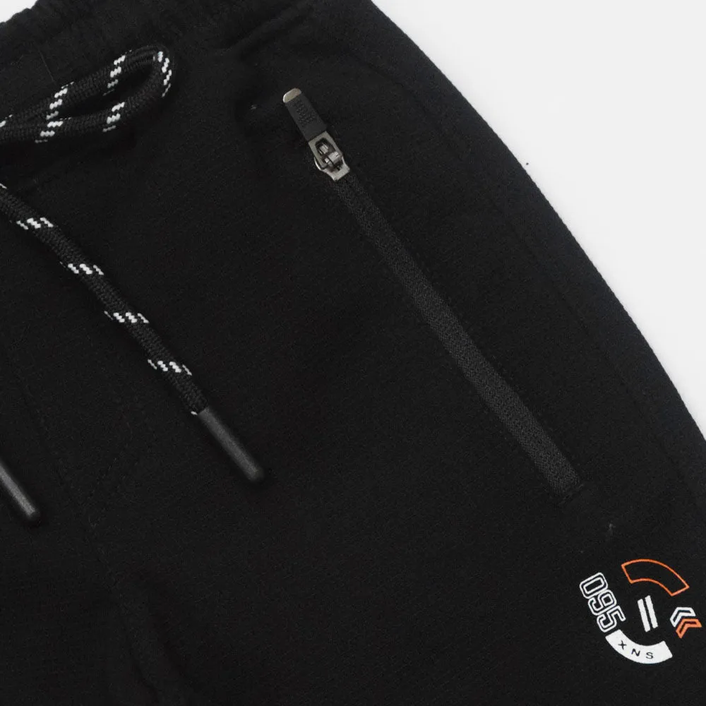 Blue & Black Regular Fit Joggers