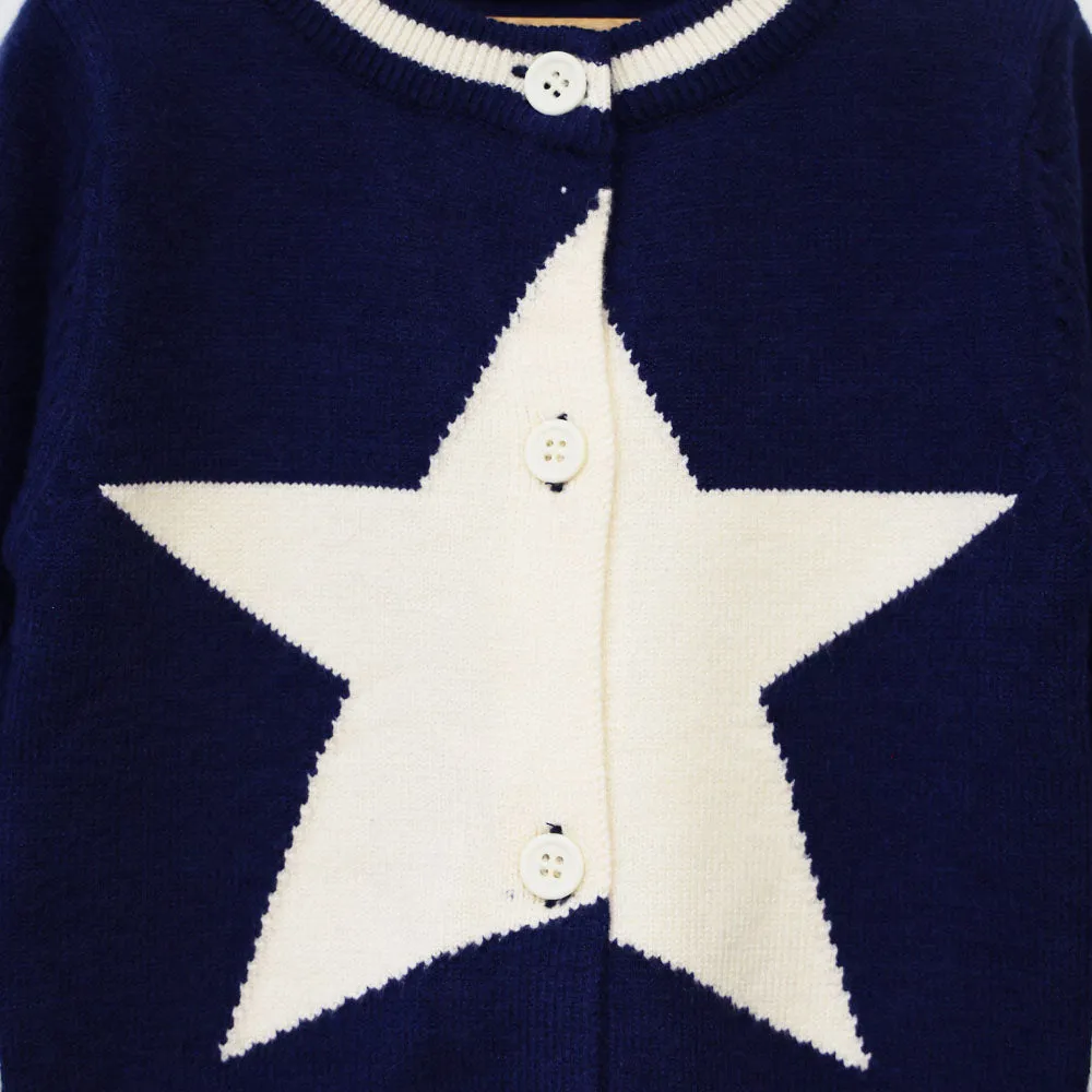 Blue Star Theme Sweater With Bottom