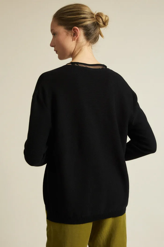 Boxy Black Sweater Lanius