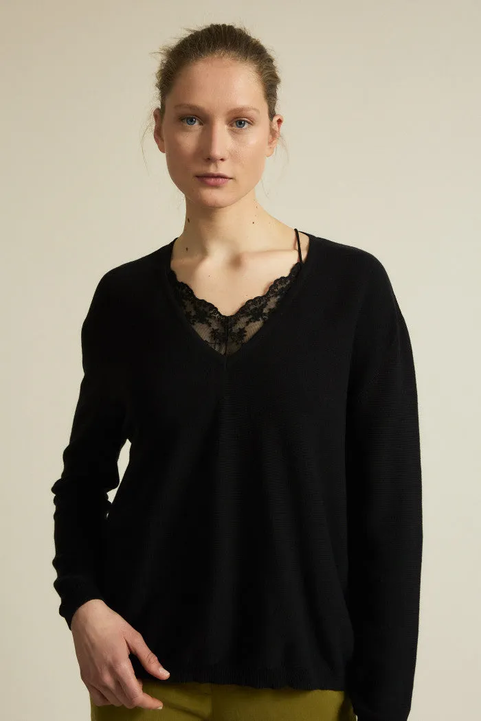 Boxy Black Sweater Lanius