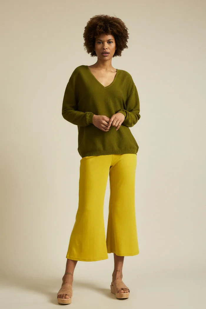 Boxy Olive Sweater Lanius