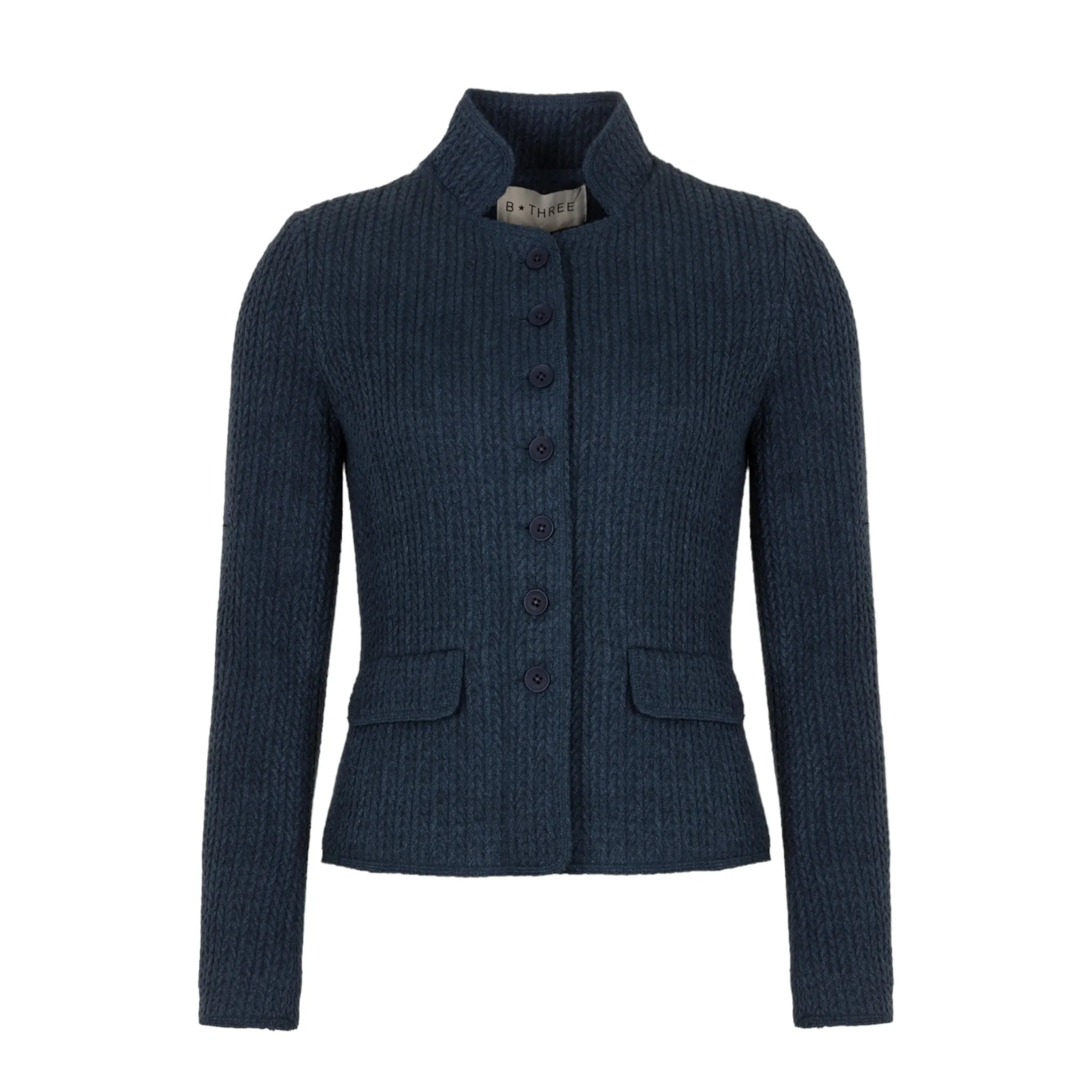 B*Three Beatrice Textured Jacket Navy