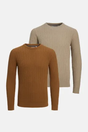 Cable Knit Crewneck - Package Deal (2 pcs)