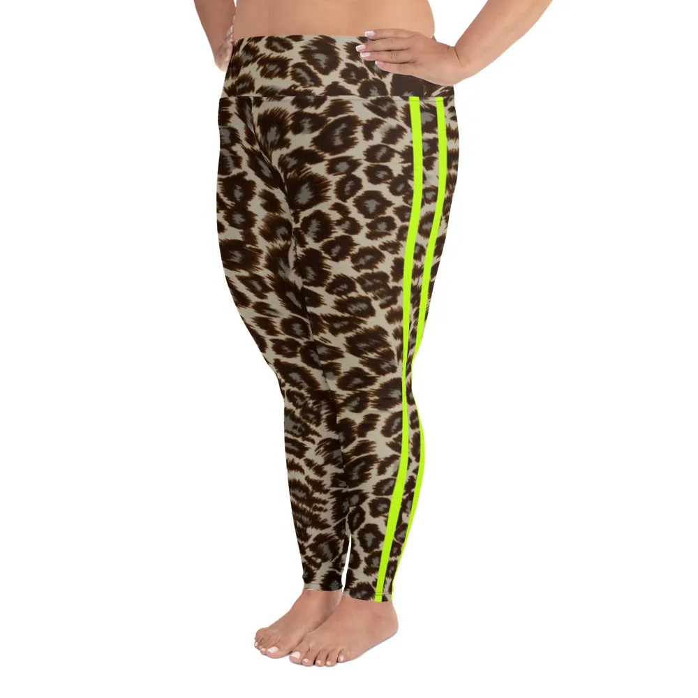 Curvy Snow Leopard Leggings