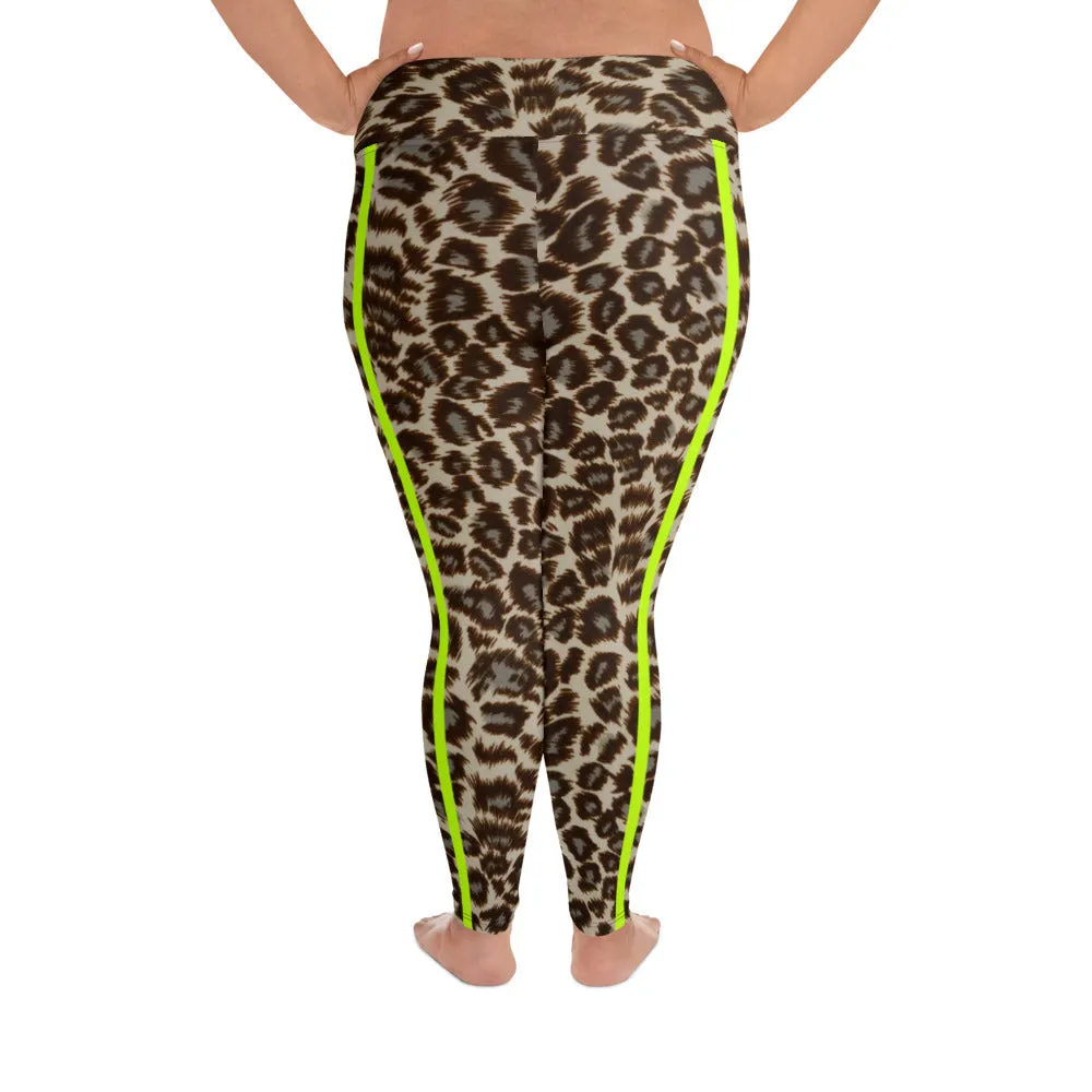 Curvy Snow Leopard Leggings