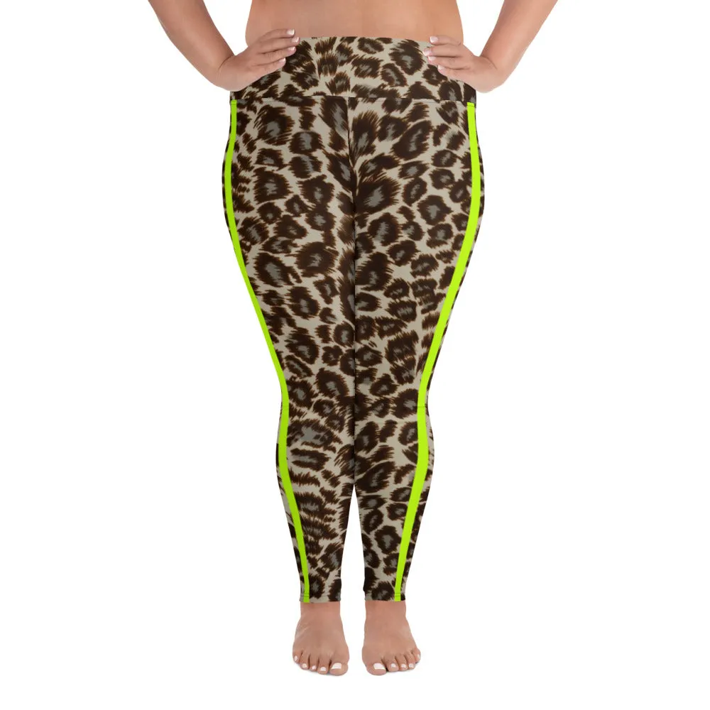 Curvy Snow Leopard Leggings