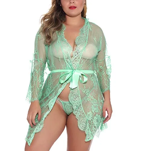 Cut Out Long Sleeve Net Night Gown Lingerie.