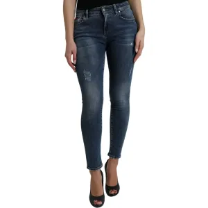 Dolce & Gabbana Elegant Mid Waist Stretch Jeans in Blue