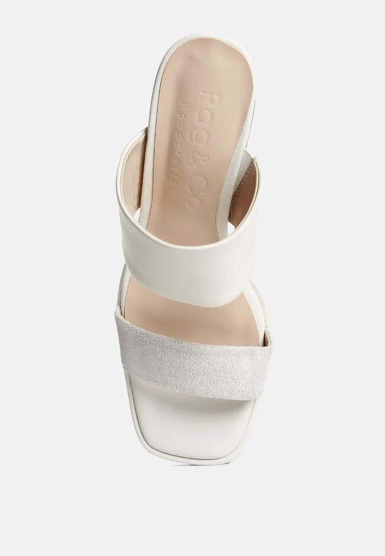 Eddlia Slip On Platform Sandals In Off White