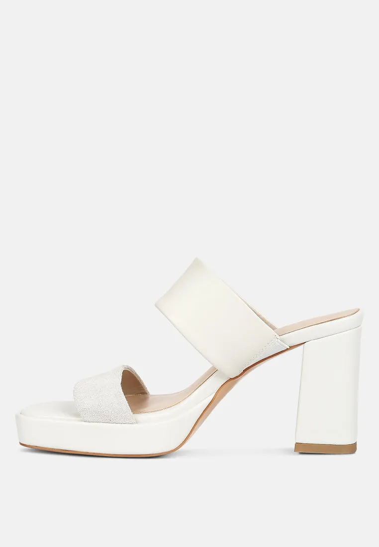 Eddlia Slip On Platform Sandals In Off White