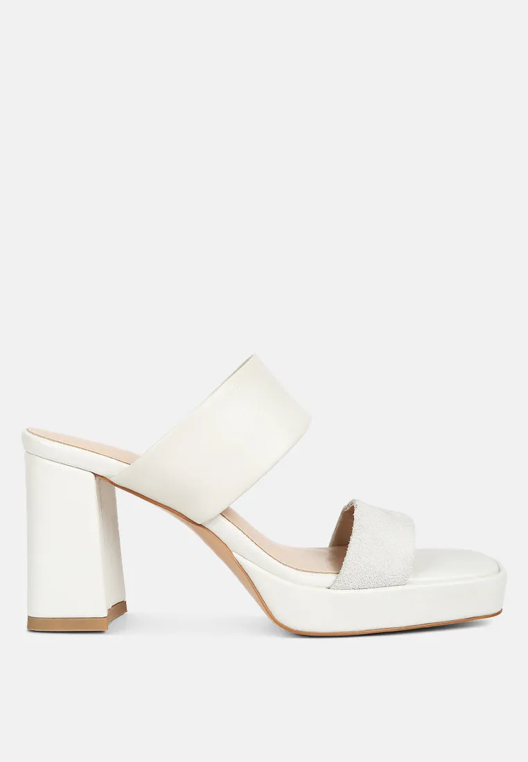 Eddlia Slip On Platform Sandals In Off White