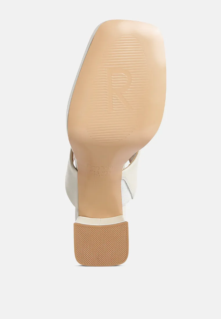 Eddlia Slip On Platform Sandals In Off White