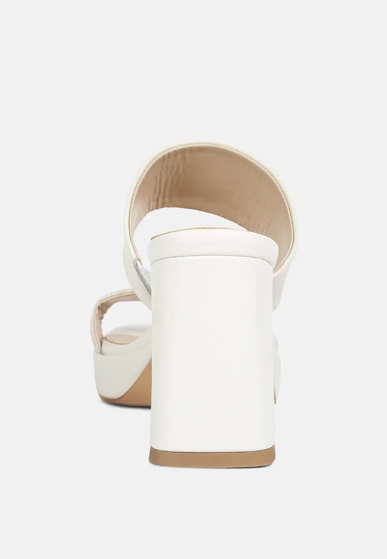 Eddlia Slip On Platform Sandals In Off White