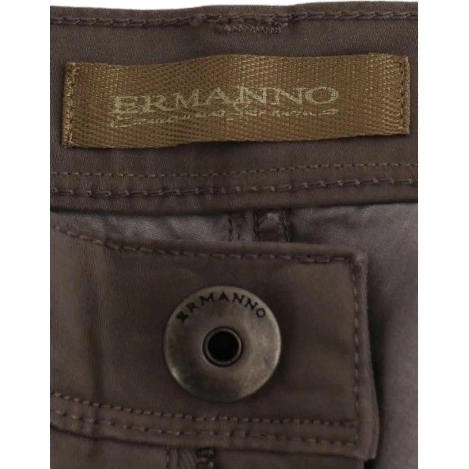 Ermanno Scervino Chic Taupe Skinny Jeans for Elevated Style