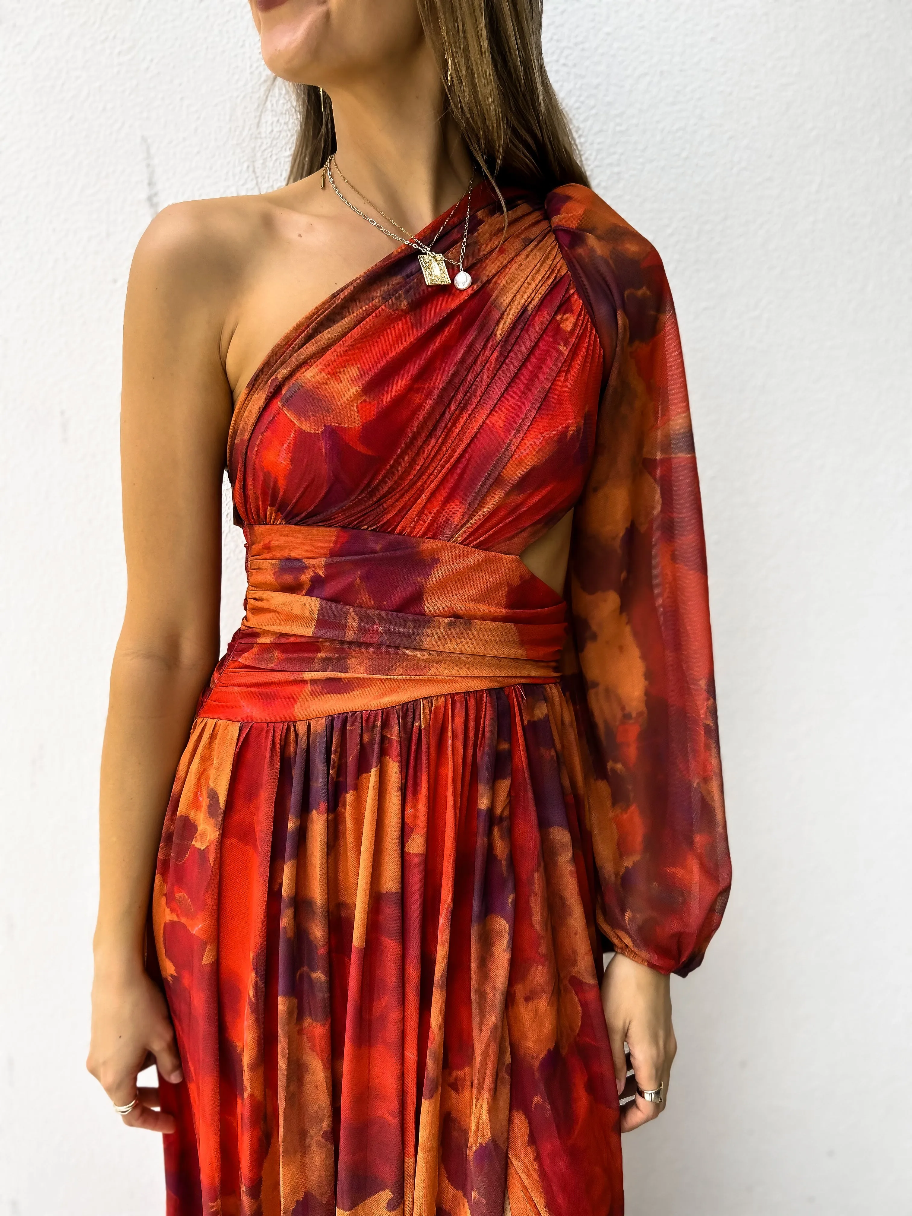 ESTELLA One Shoulder Maxi - Print