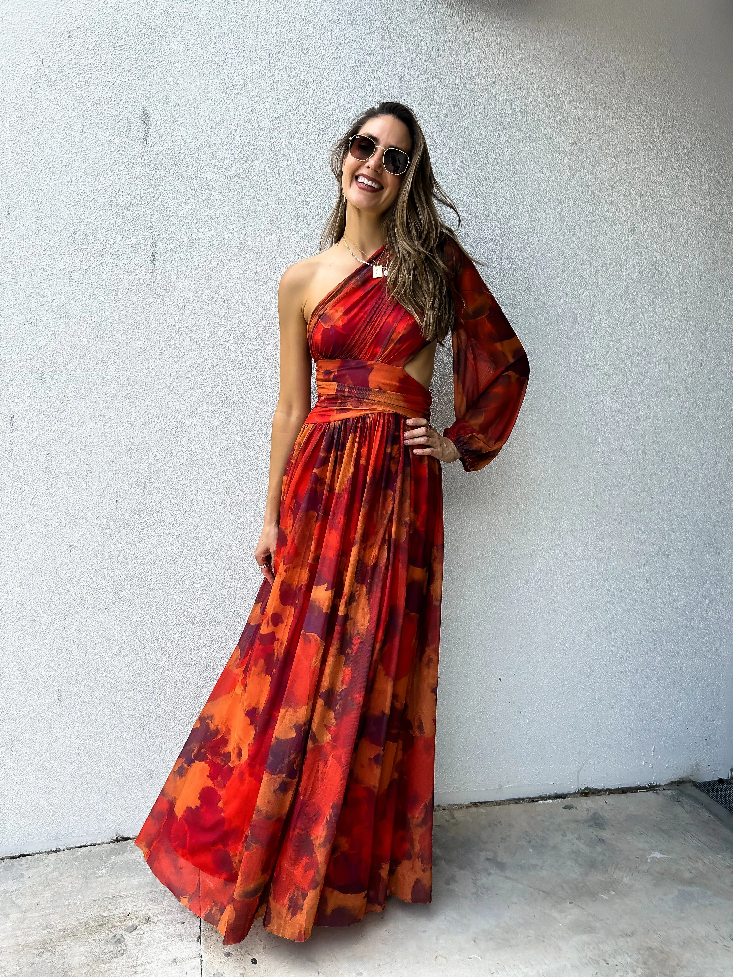 ESTELLA One Shoulder Maxi - Print