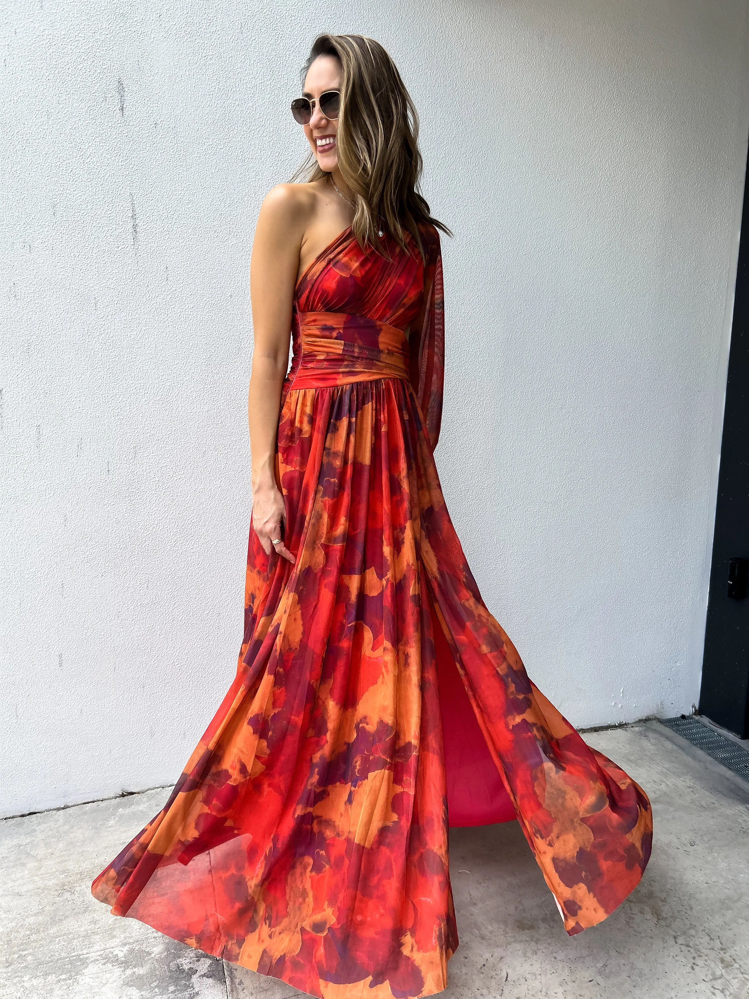 ESTELLA One Shoulder Maxi - Print