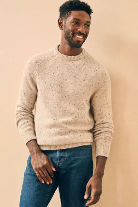 Faherty Donegal Wool Crew Sweater in Winter Dune