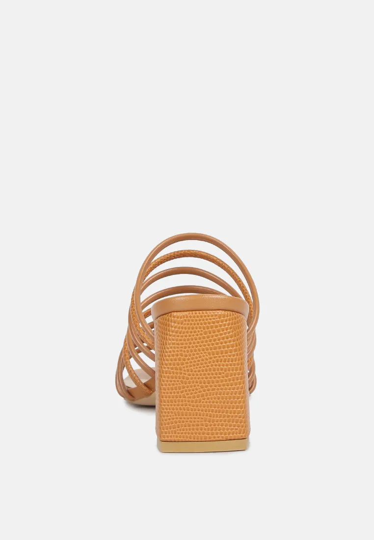 Fairleigh Tan Strappy Slip On Sandals