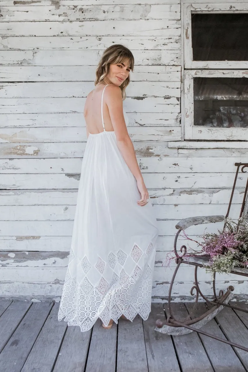 Featherstone Lace Maxi White