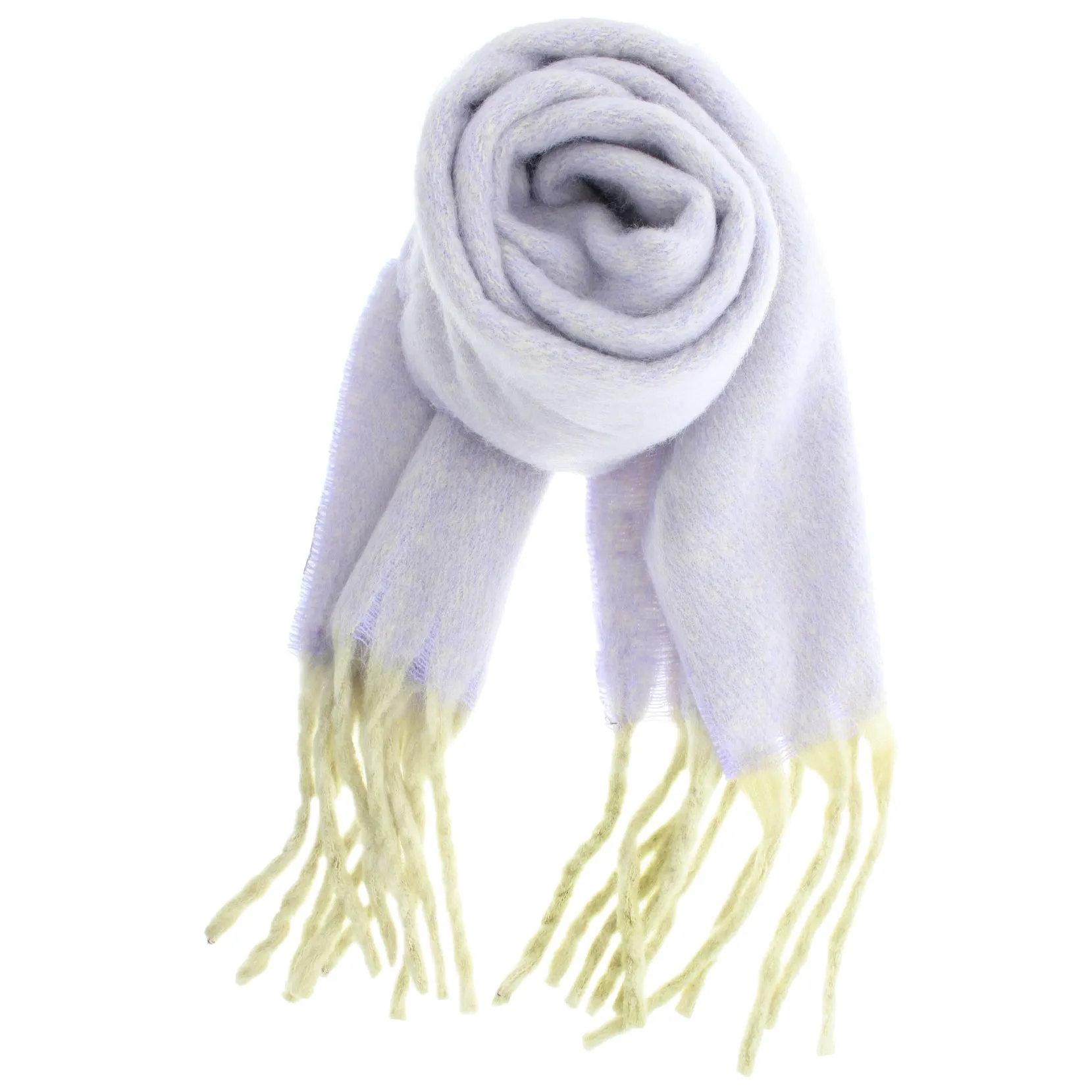 Fluffy Winter Scarf with White Lining