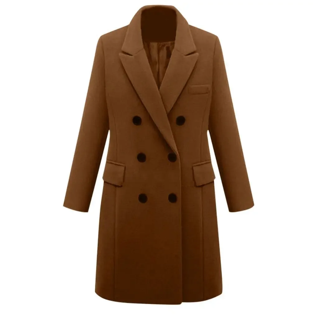 Funki Buys | Jackets | Women's Long Slim Wool Blend Coat