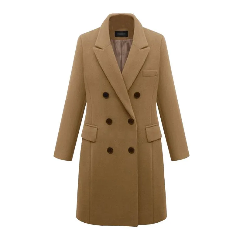 Funki Buys | Jackets | Women's Long Slim Wool Blend Coat