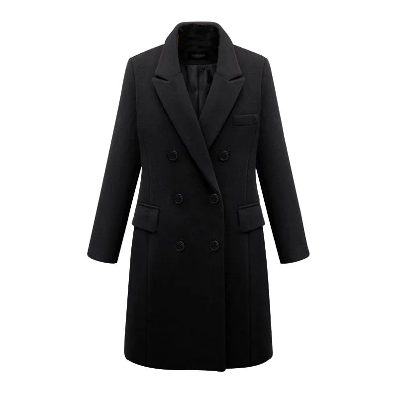 Funki Buys | Jackets | Women's Long Slim Wool Blend Coat