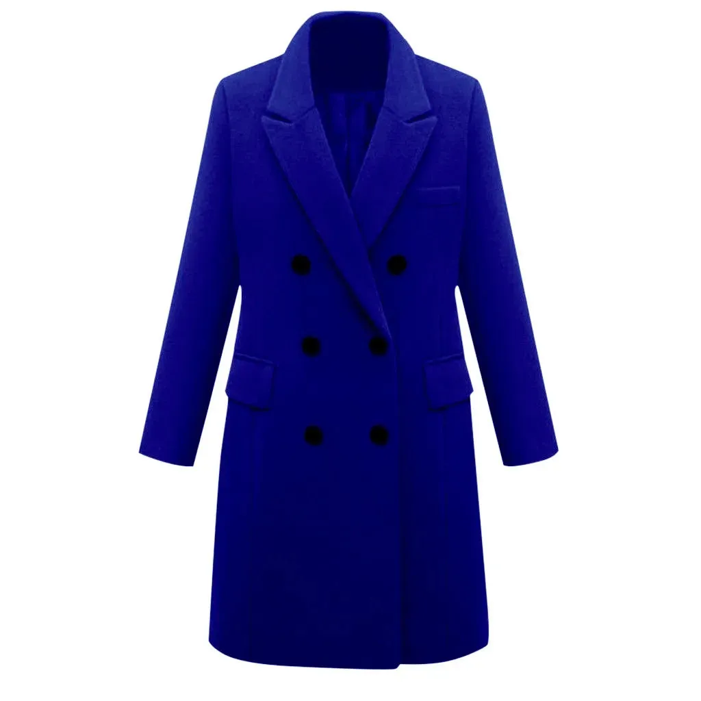 Funki Buys | Jackets | Women's Long Slim Wool Blend Coat