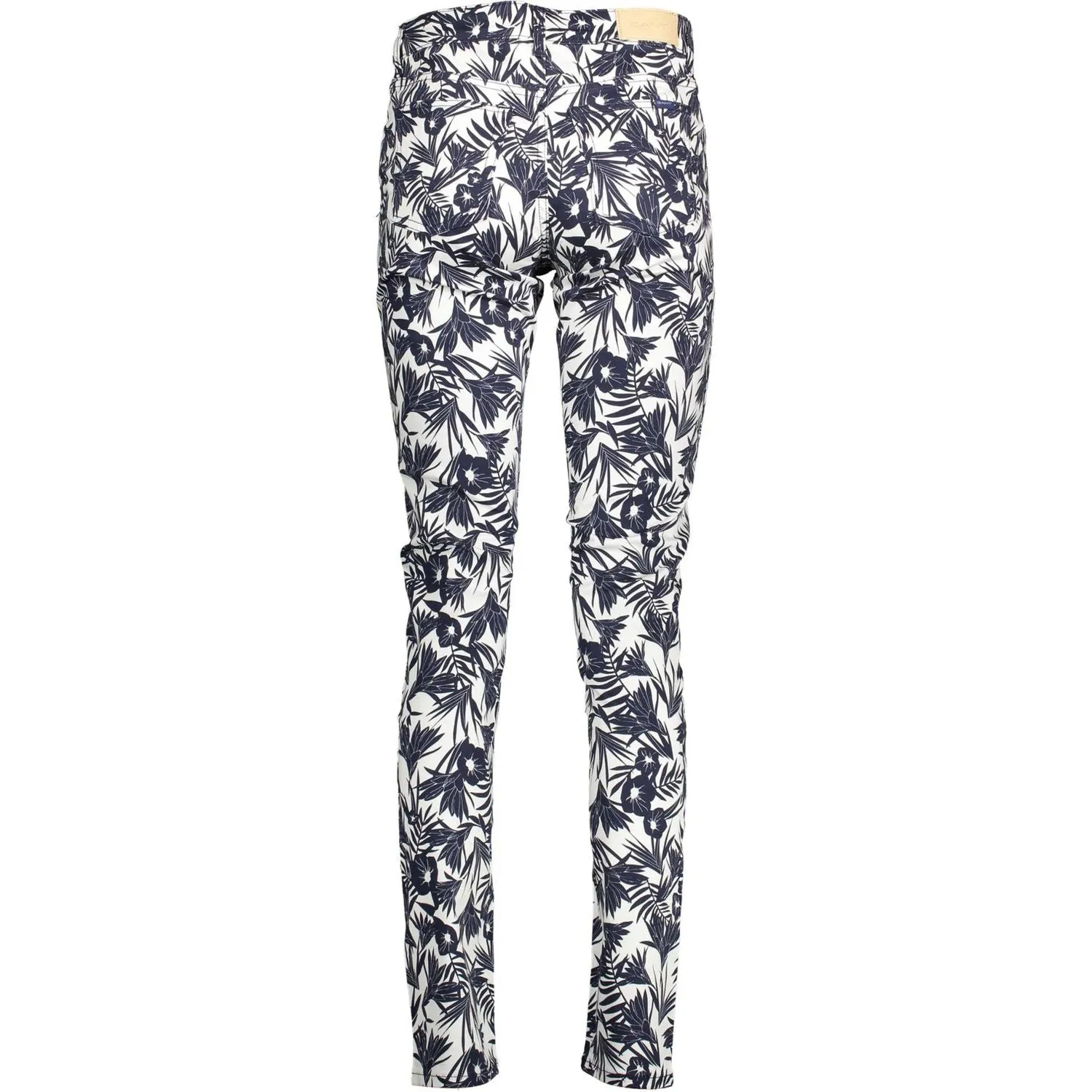 Gant Blue Cotton Women Slim Trouser