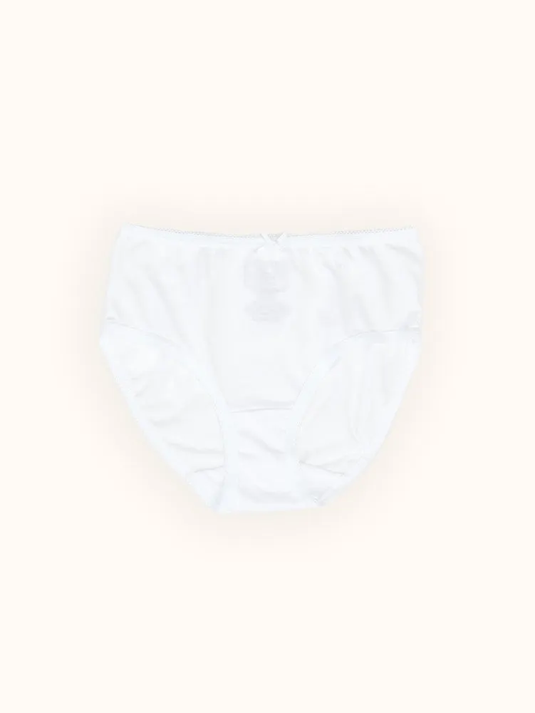 Girls' Cotton Briefs (5 Pack) - White/Pink