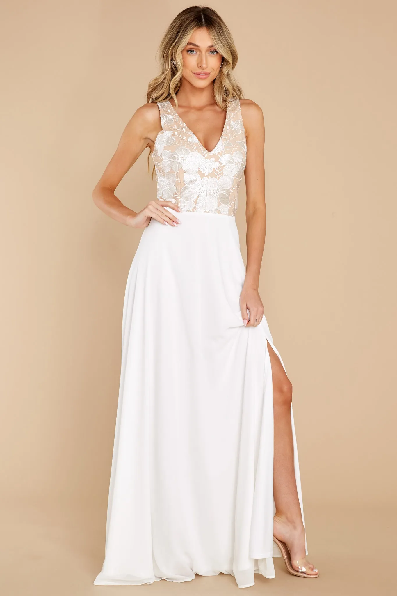 Gracious Belle Ivory Maxi Dress