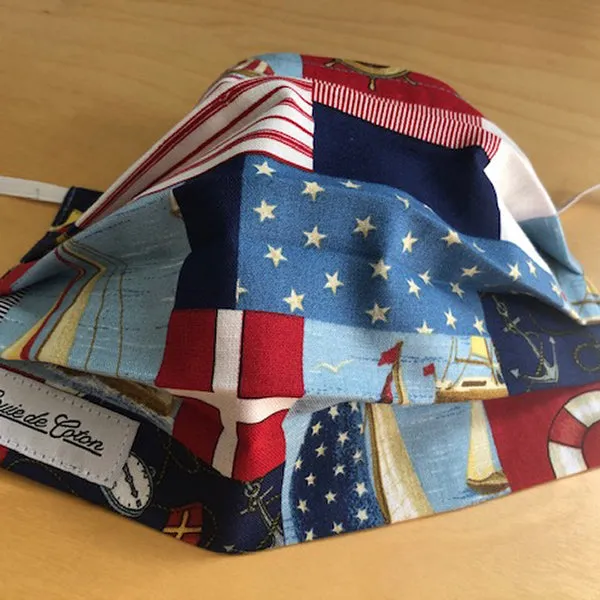 Handmade Cotton Face Protection - Nautical