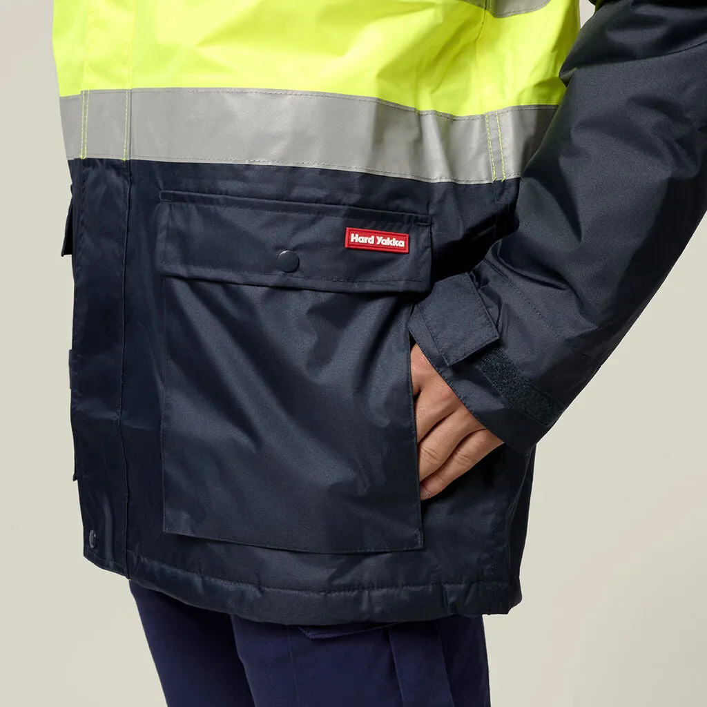 Hard Yakka Core Hi-Vis 2 Tone Taped Quilted Waterproof Jacket (Y06685)