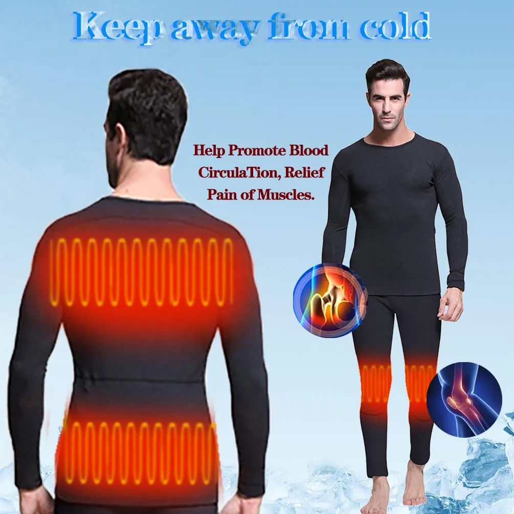 Heated Base Layer for Men's Thermal Underwear and Winter Clothing